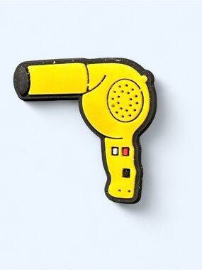Yellow Blow Dryer Shoe Charm for Crocs Hair Dryer